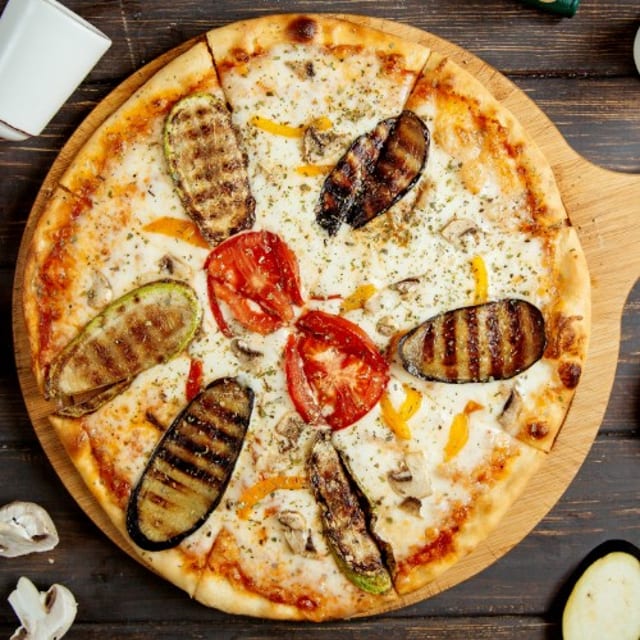 Eggplant Parm Pizza.