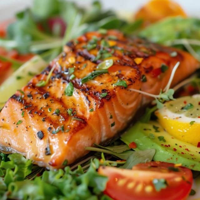 Grilled Salmon.