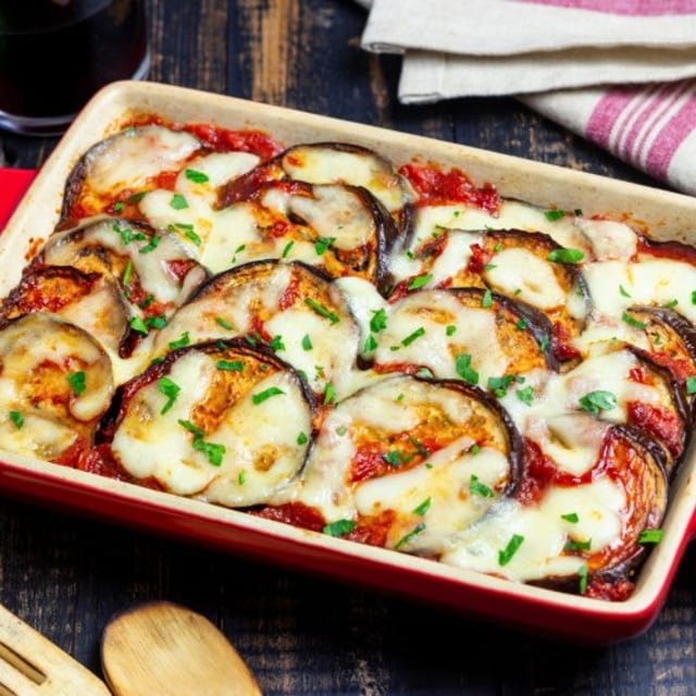 Eggplant Parmigiano Lunch.