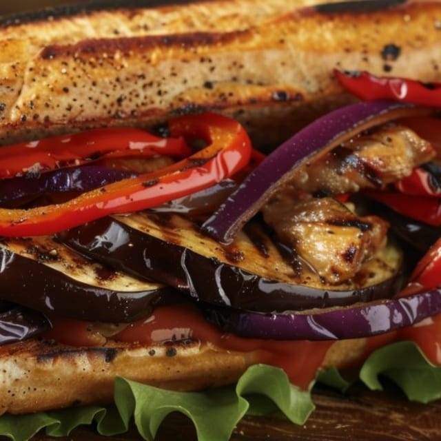 Eggplant Parm Sandwich.